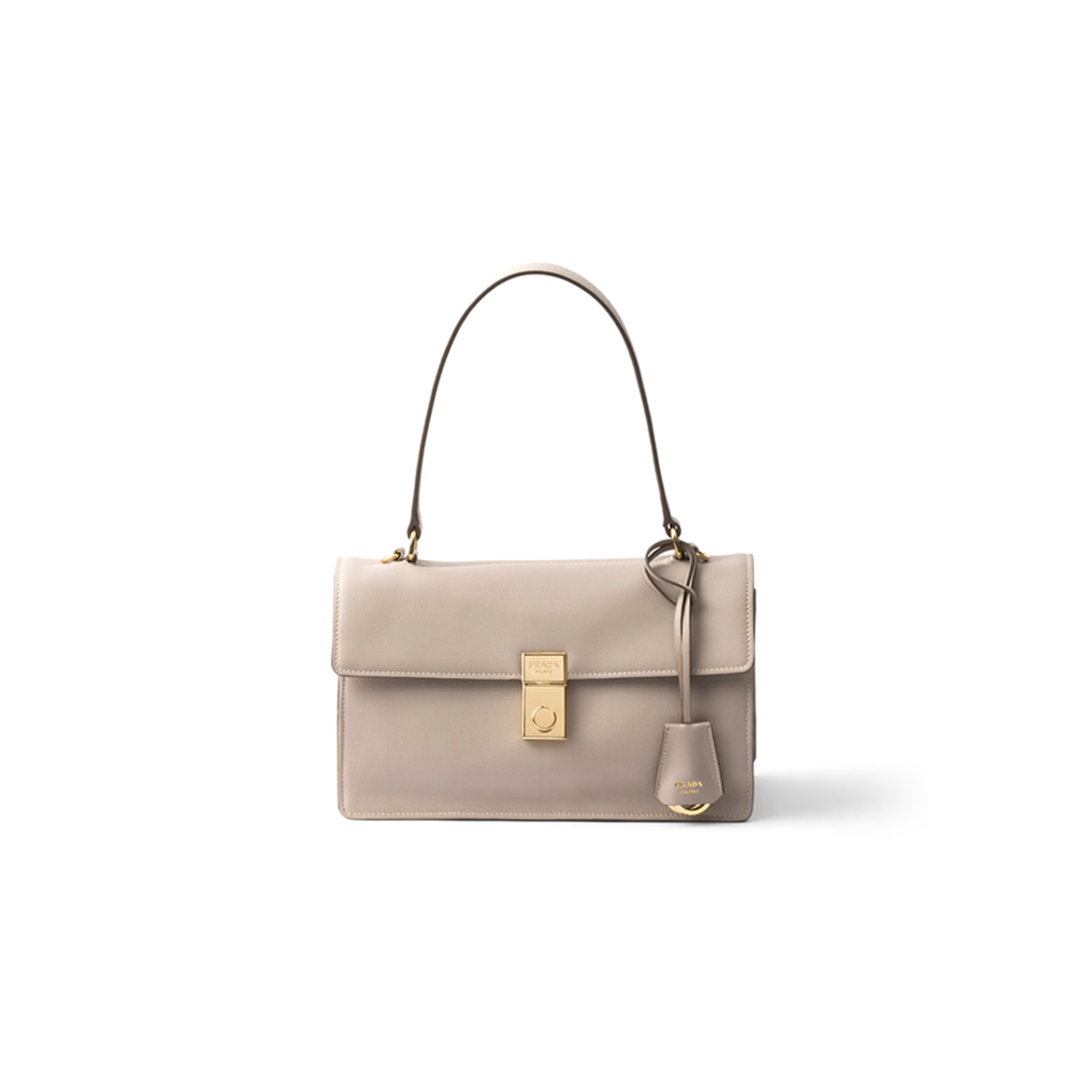 PRADA SOFT SOUND MEDIUM LEATHER SHOULDER BAG 1BN023 (28*16*10cm) PRADA SOFT SOUND MEDIUM LEATHER SHOULDER BAG 1BN023 (28*16*10cm)